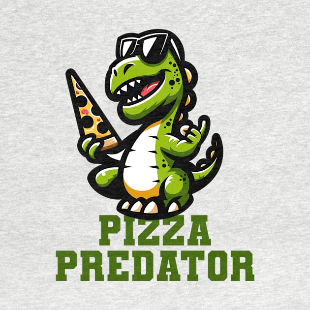 Pizza Predator - Funny Dinosaur by Muslimory